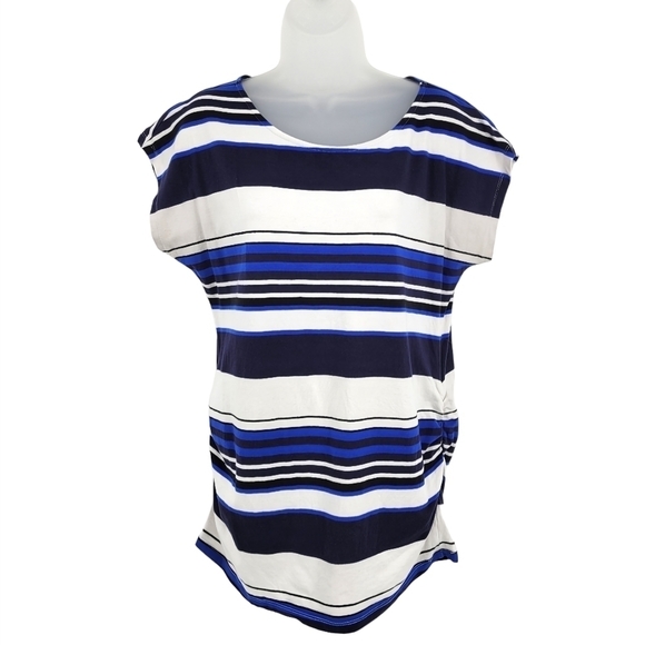 BumpStart by Motherhood Maternity Blue Striped top👼 size m - Picture 1 of 7